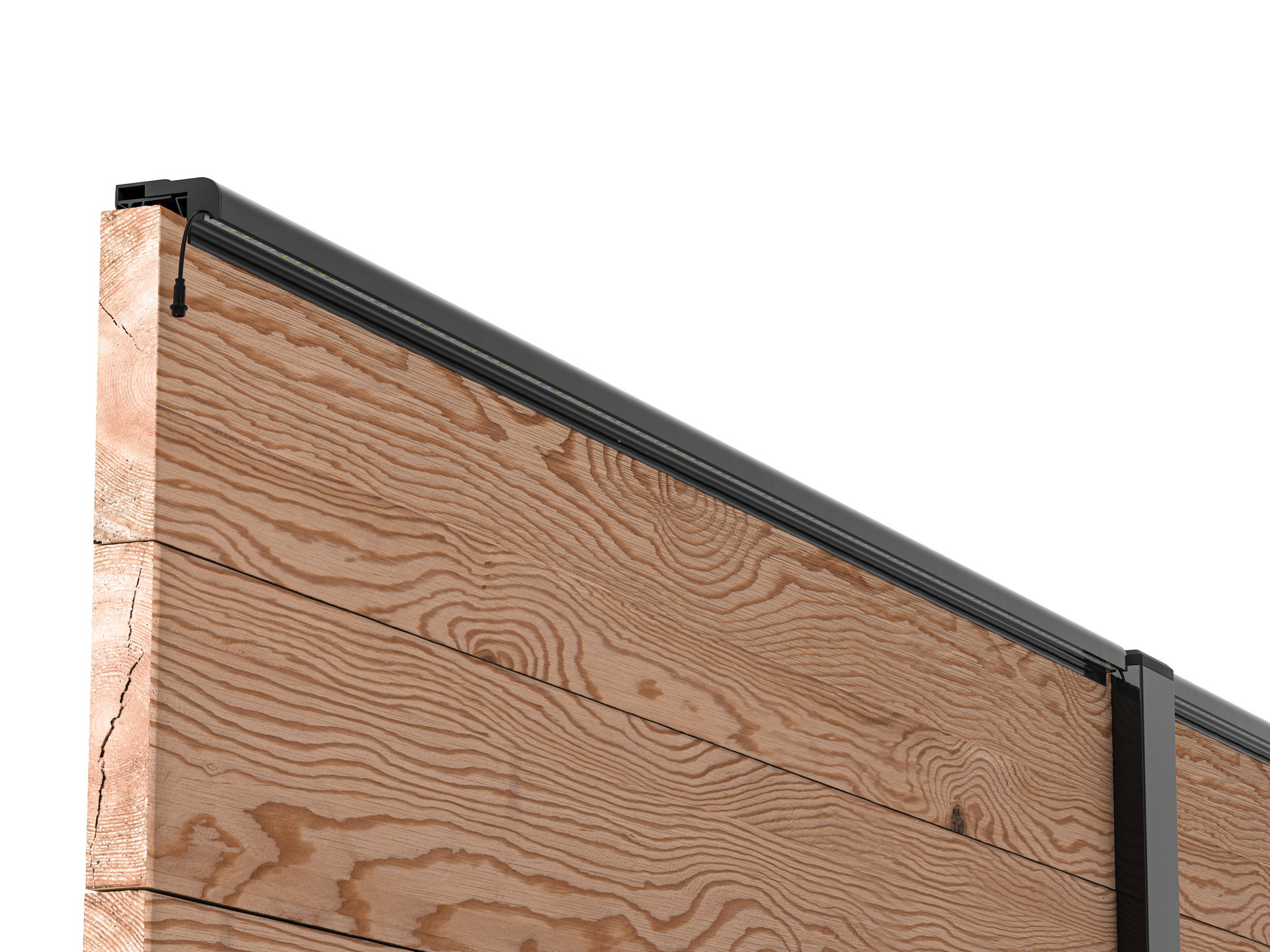 LED Leuchtleisten Starter-Set 3x 173,3 cm — anthrazit für WPC/Alu/Holz mit Fernbedienung