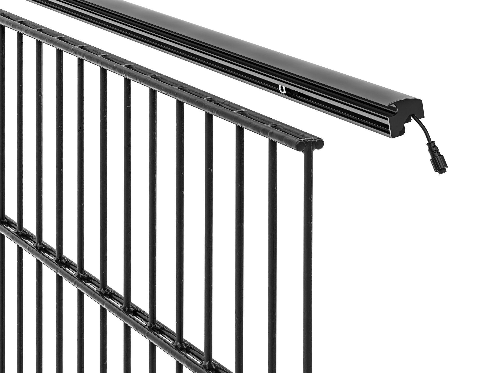 LED Leuchtleisten Starter-Set 5x 196 cm — anthrazit für Stabmatte/Gabione