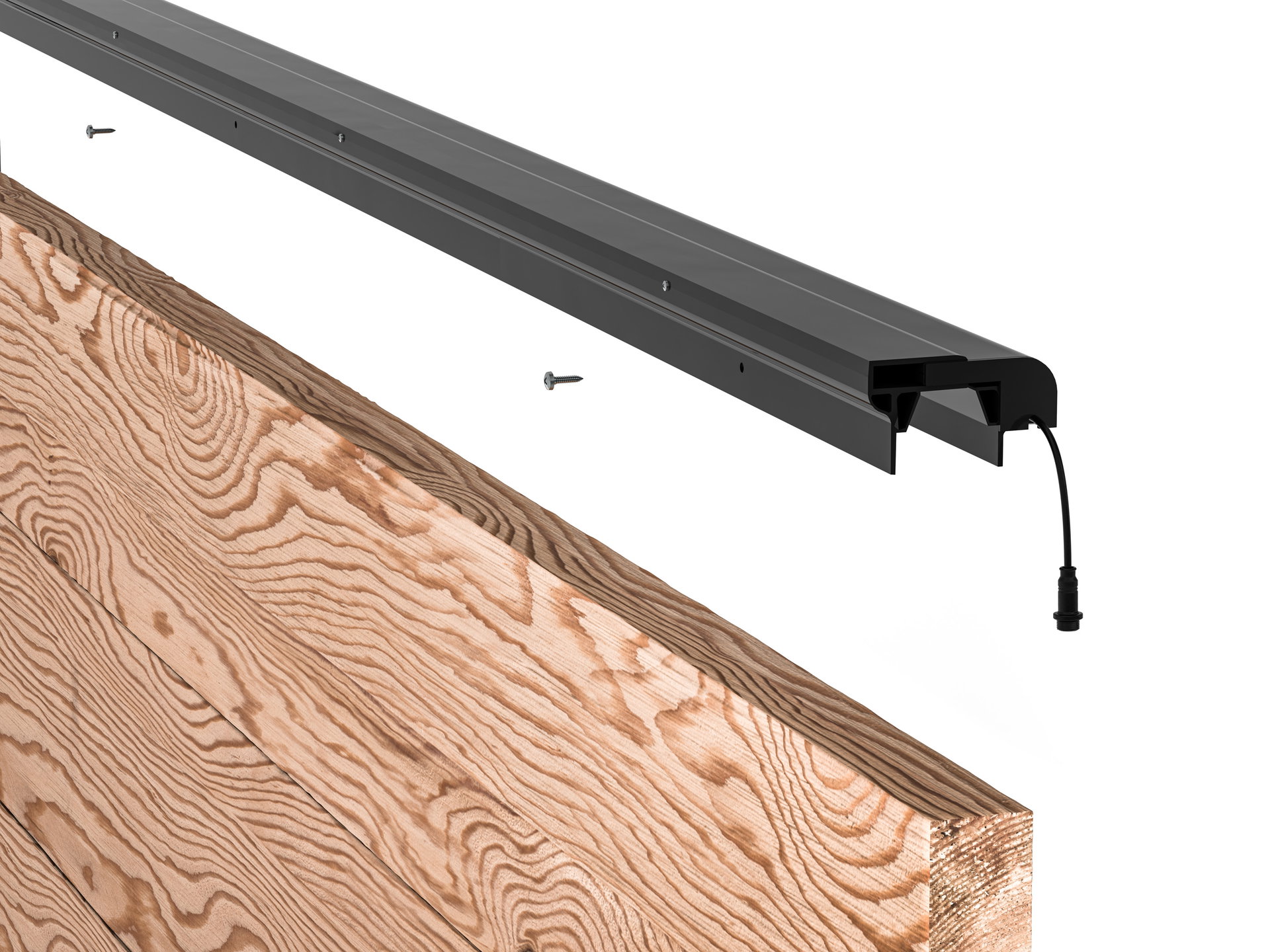 LED Leuchtleisten Starter-Set 3x 173,3 cm — anthrazit für WPC/Alu/Holz mit Fernbedienung