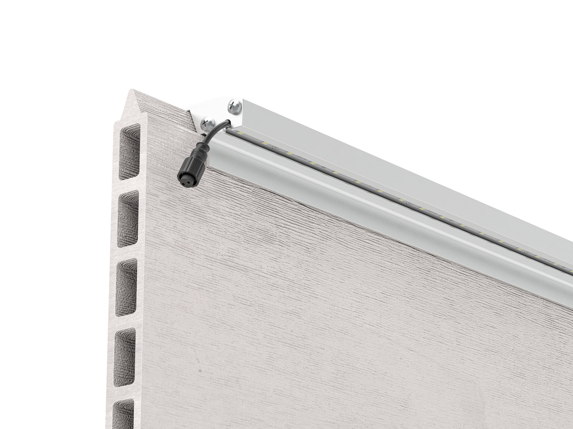 LED Prestige Leuchtleisten Starter-Set 1x 173,3 cm — silber für WPC/Alu