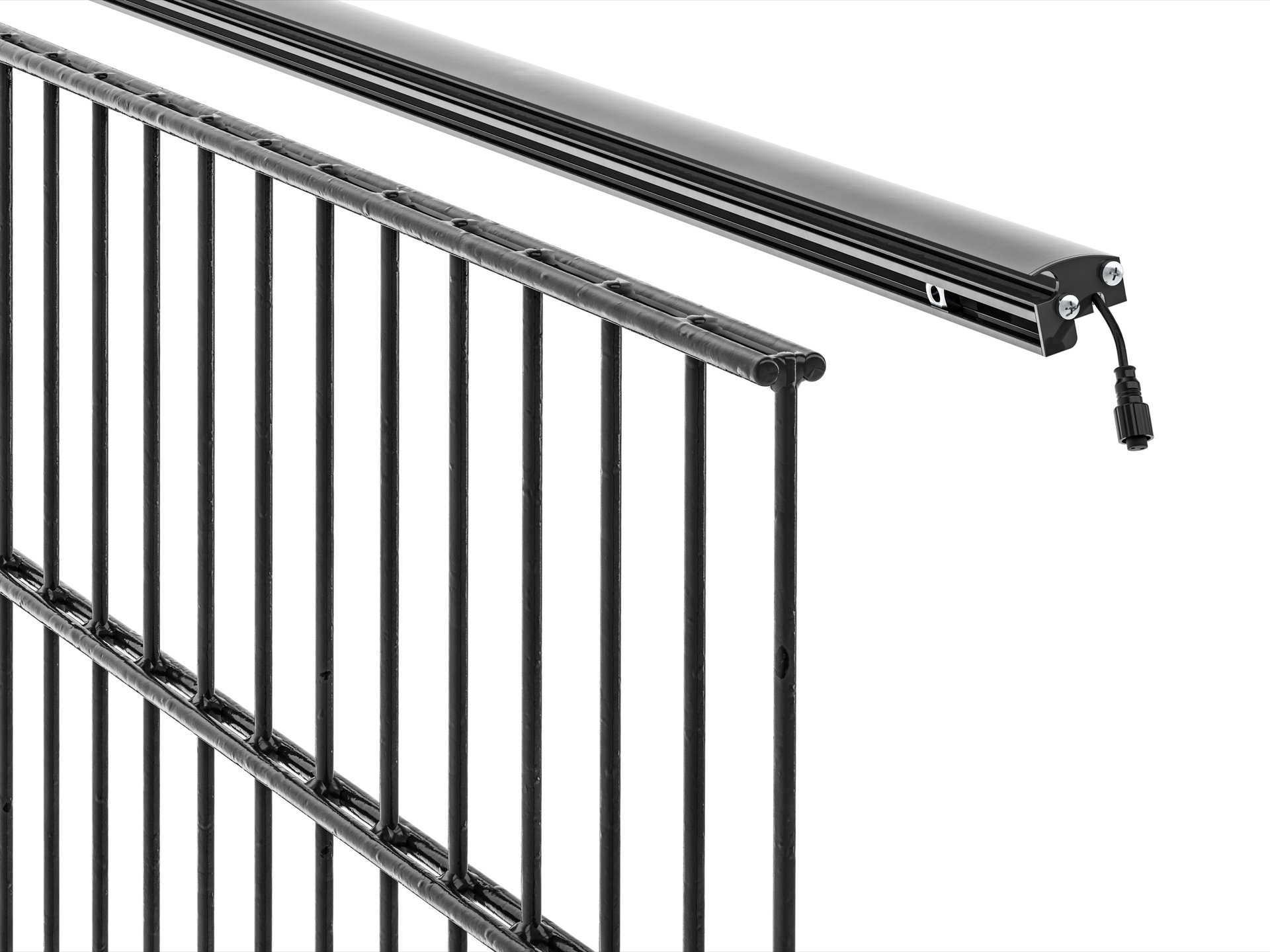 LED Prestige Leuchtleiste 246 cm — anthrazit für Stabmatte/Gabione