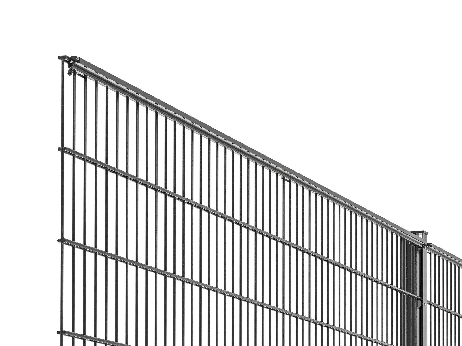 LED Prestige Leuchtleiste 246 cm — anthrazit für Stabmatte/Gabione